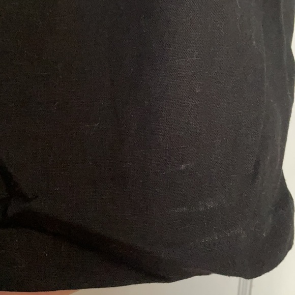 Dynamite Jet Black Paper-bag Linen Belted Skirt - Picture 10 of 10